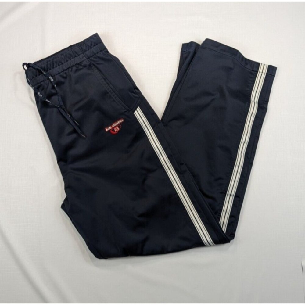 Bum Equipment Track Sweatpant Mens Blue M Y2K Baggy Embroidered Adjustable Waist
